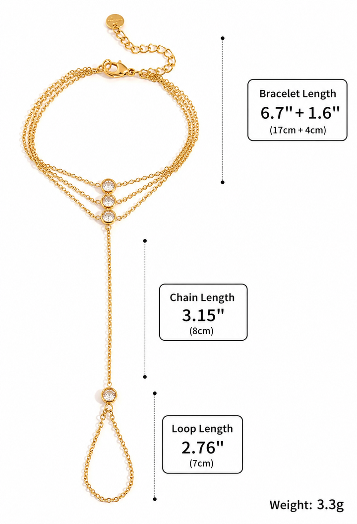 Gabriela Gold Finger Bracelet
