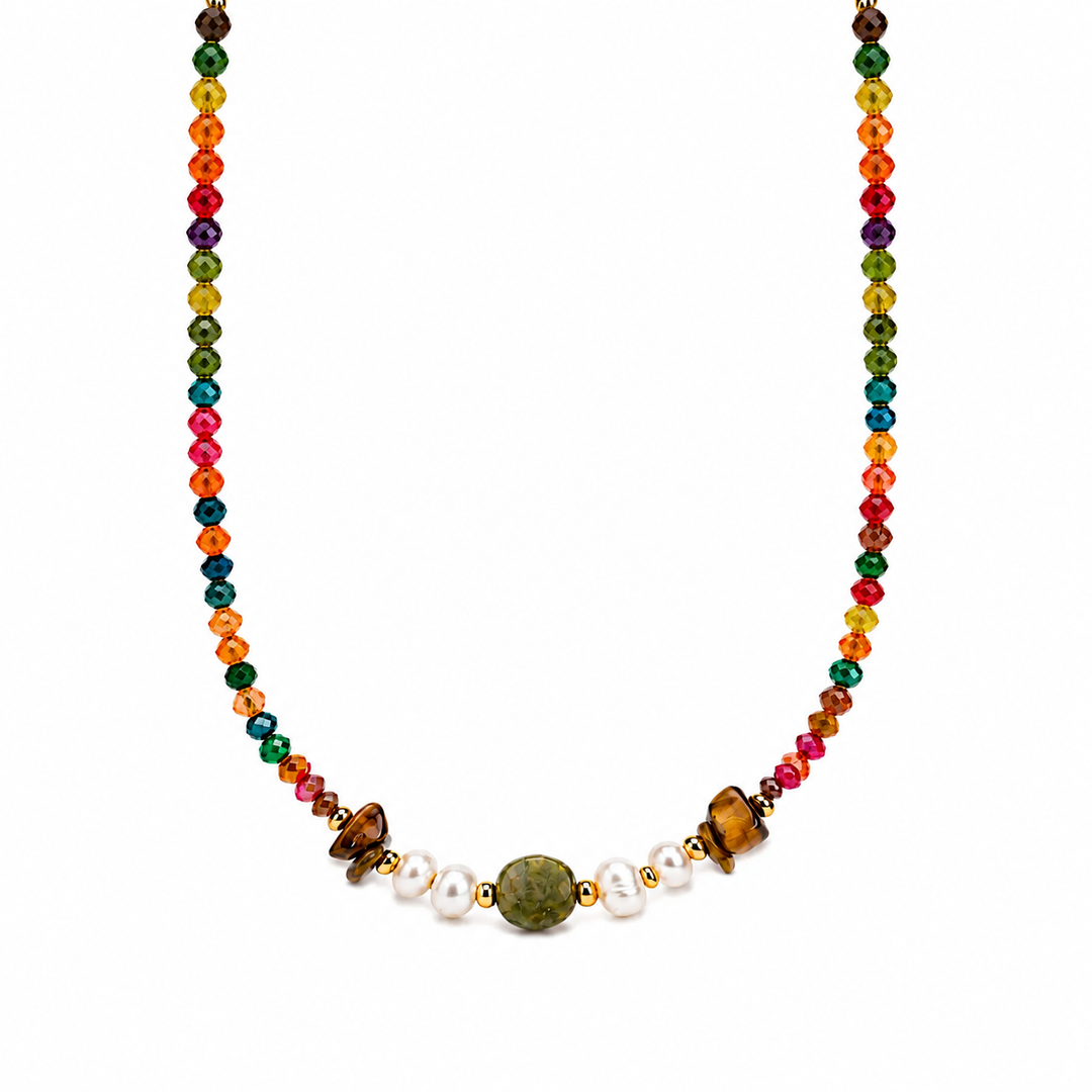 Isabela Multicolored Stones Necklace