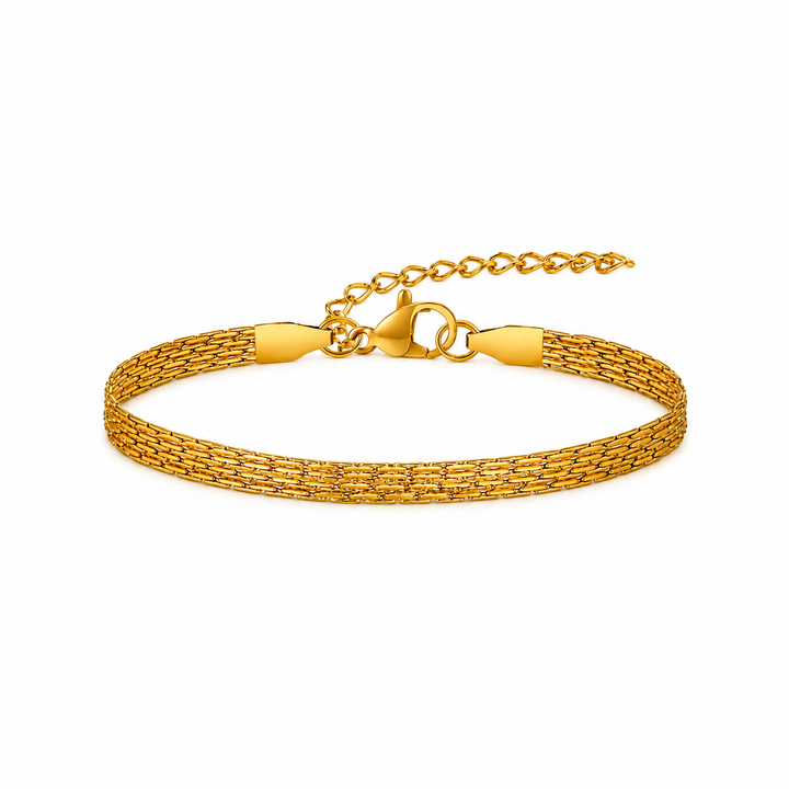 Elsi Gold Flat Link Bracelet