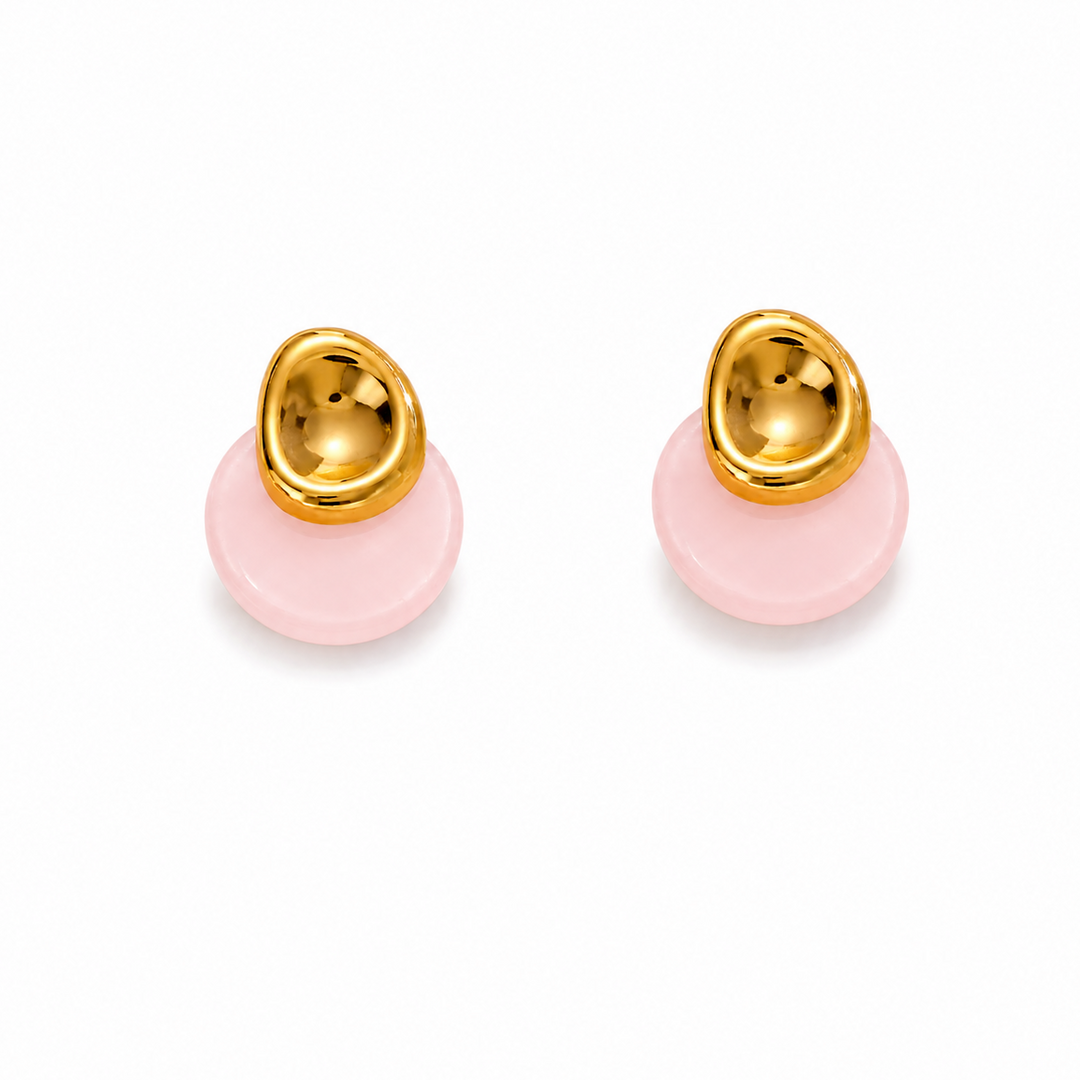 Lauren Gold Pink Organic Button Statements