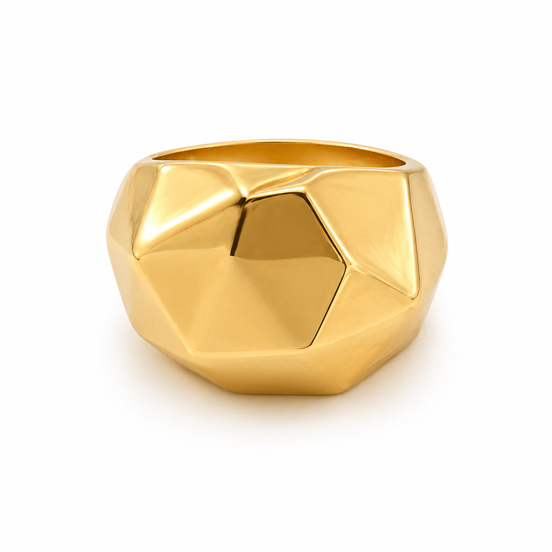 Ava Gold Asymetric Ring