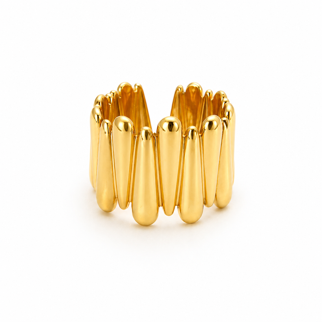 Pia Gold Cast Metal Effect Ring