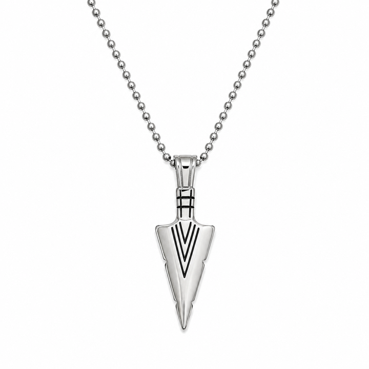 Zafiro Silver Arrowhead Men Necklace
