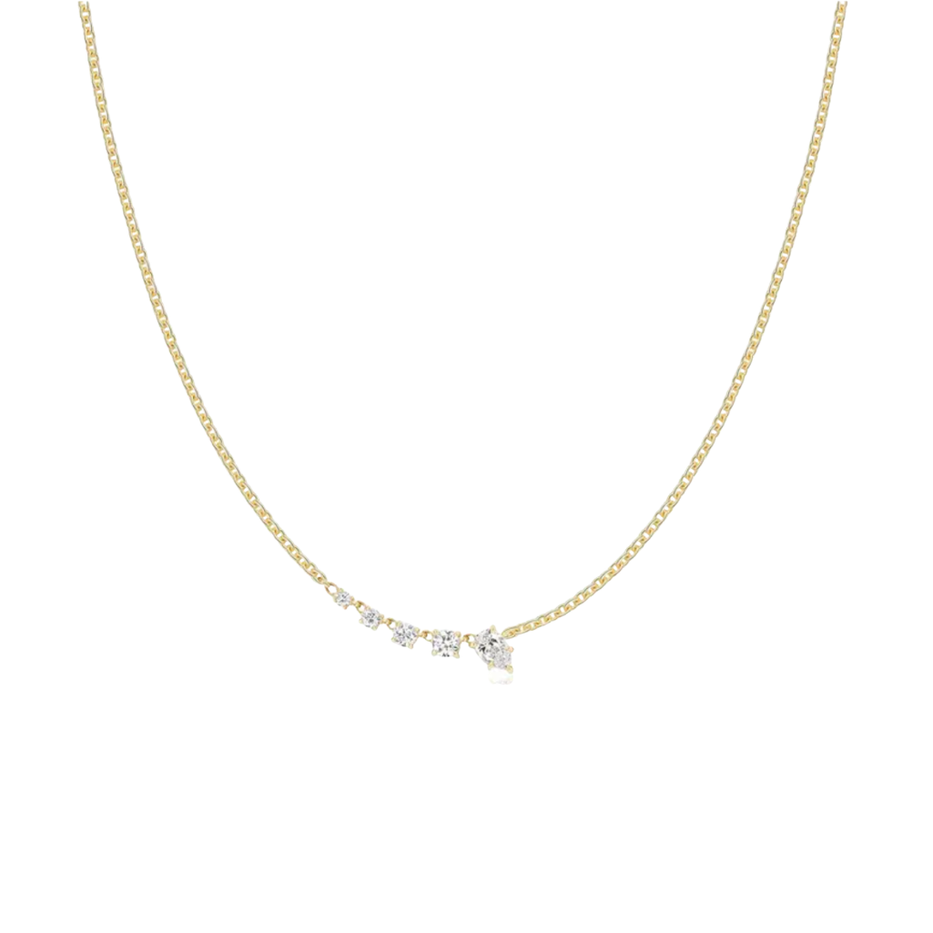 Adriana Gold Crystal Drop Necklace