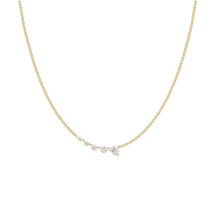 Adriana Gold Crystal Drop Necklace