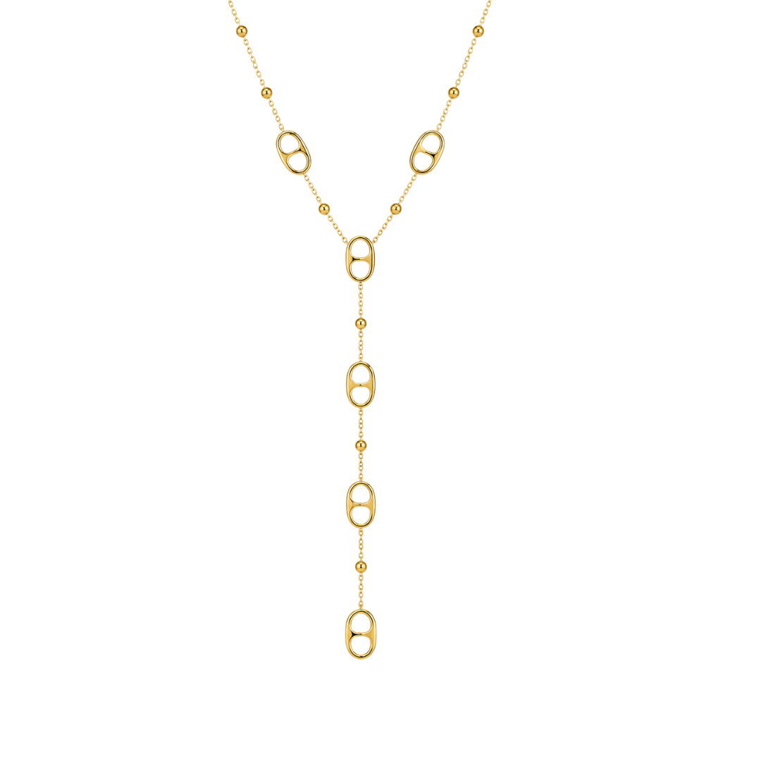 Valeria Gold Link Y Necklace
