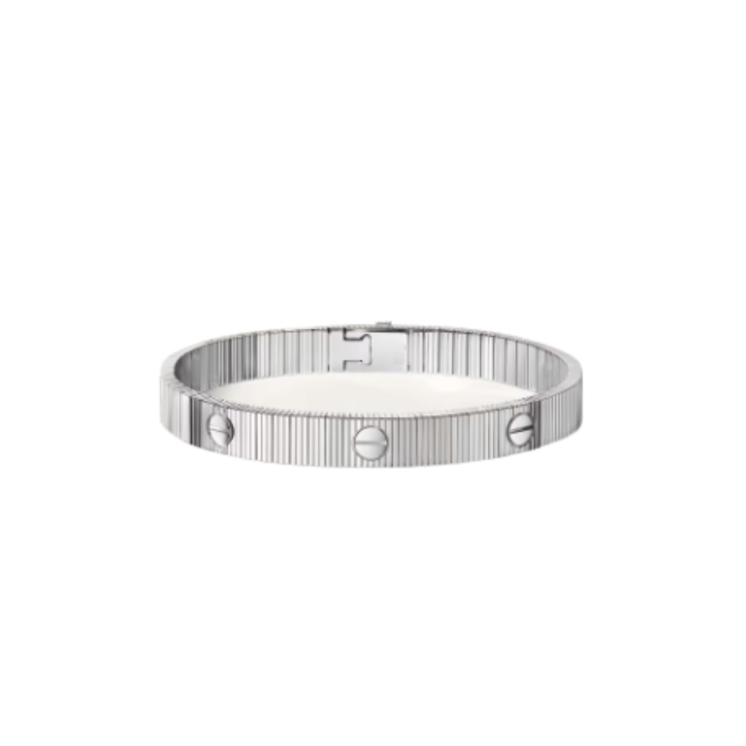 Natalia Silver Textured Bangle