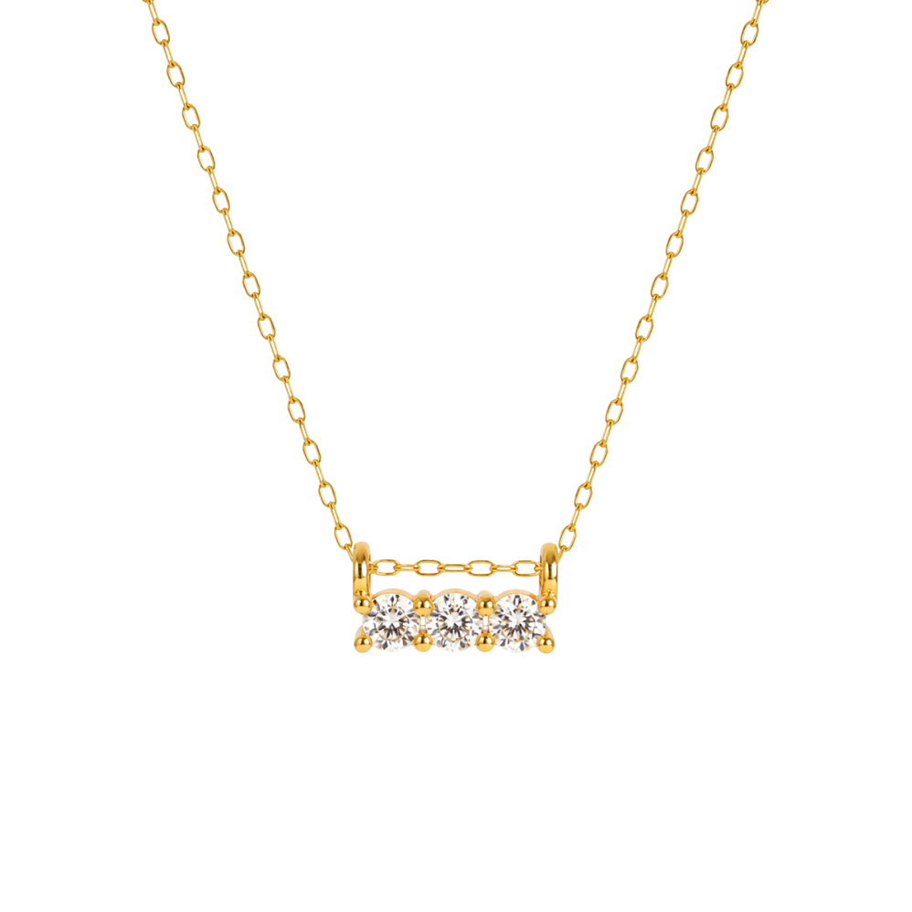 Emily Gold Cubic Zirconia Stones Necklaces