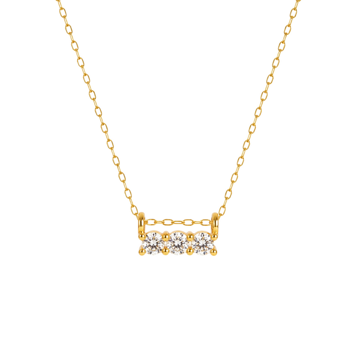 Emily Gold Cubic Zirconia Stones Necklaces