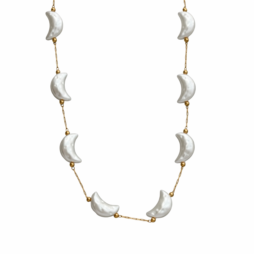 Hall Moon Pearl Necklace