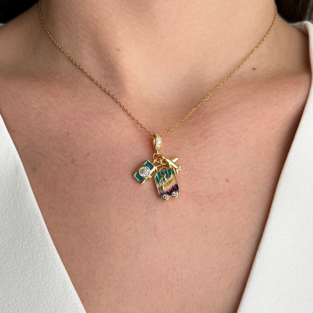 Travel Gold Next Stop Necklace