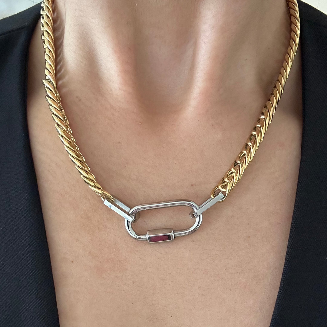 Allyne Two Tone Statement Necklaces