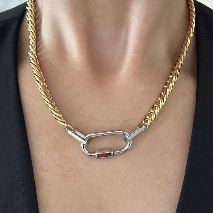 Allyne Two Tone Statement Necklaces