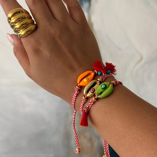 Gold Eye Shell Bracelet