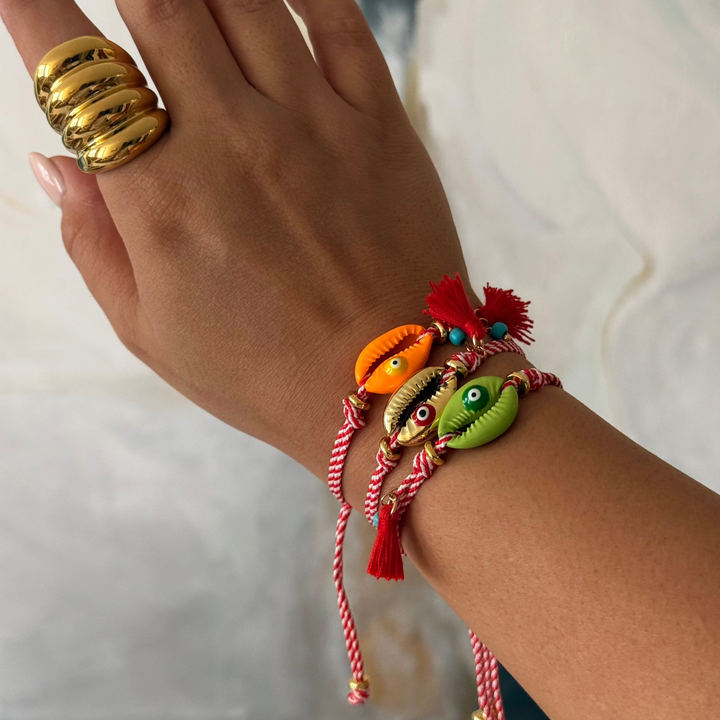 Gold Eye Shell Bracelet