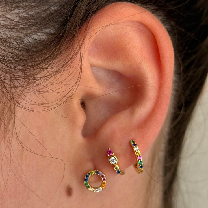 Rainbow Hoop Earrings