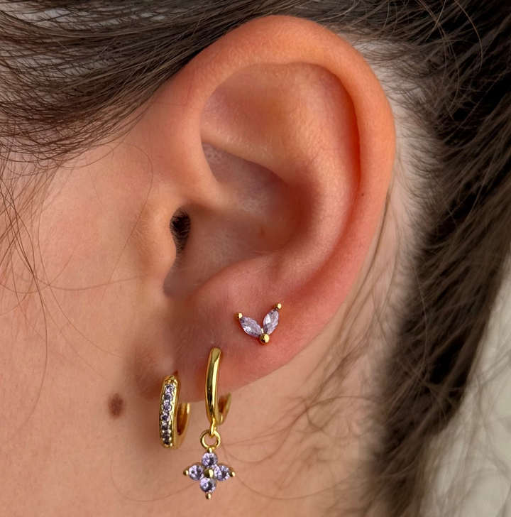 3 Pieces Set Lavanda Earrings