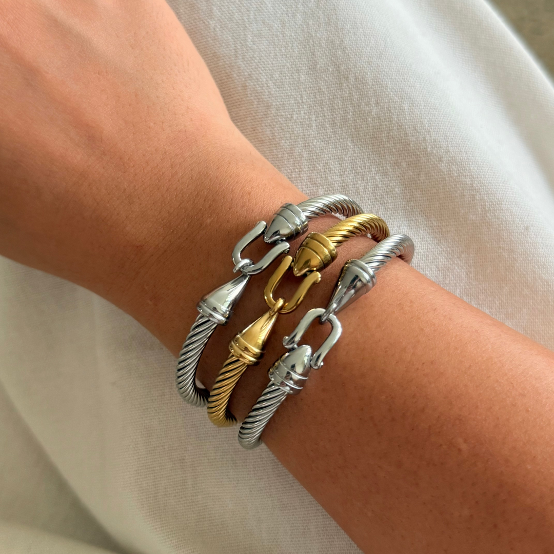 Dorothy Silver Trendy Bangle
