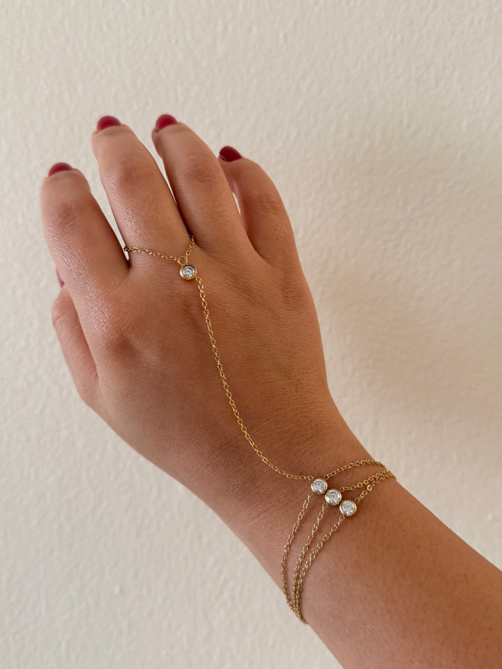 Gabriela Gold Finger Bracelet