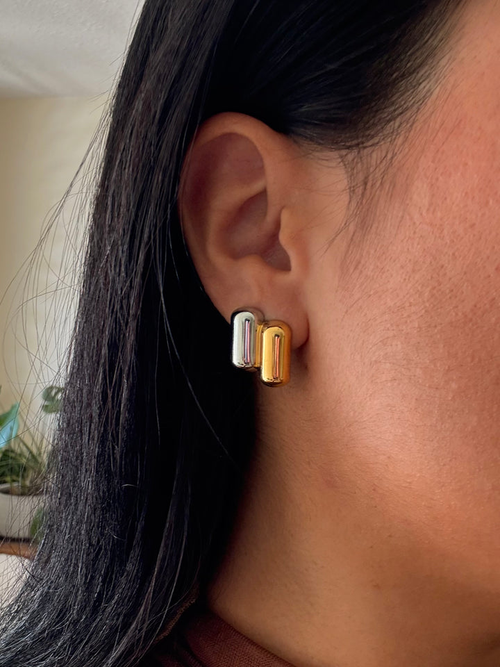 Ivanna Two Tone Earrings