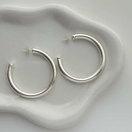 The Perfect Silver Hoops