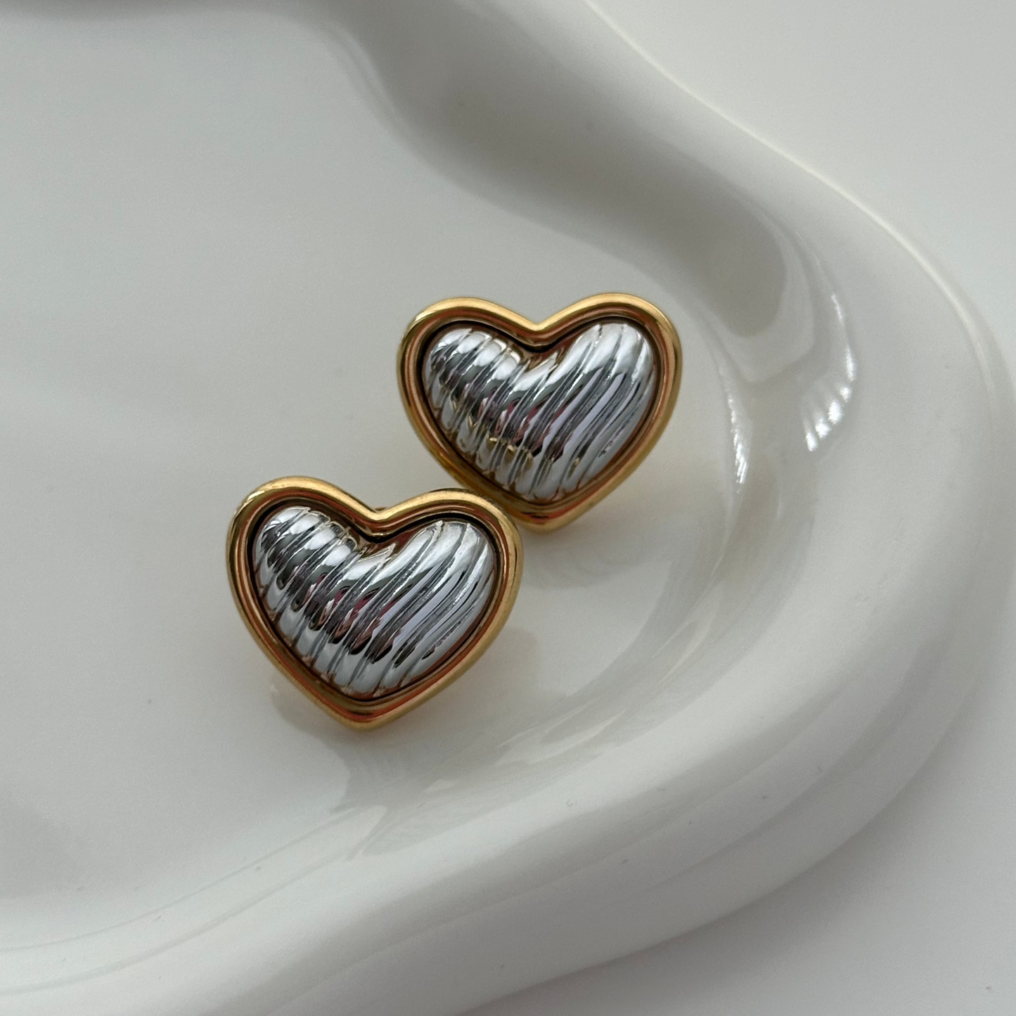 Amora Two Tone Earrings