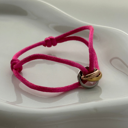 Trinity Bracelet Deep Pink