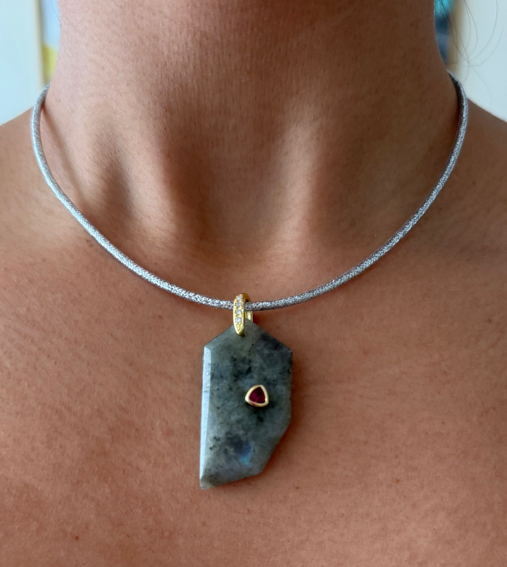 Silver Magnetic Cord Necklaces