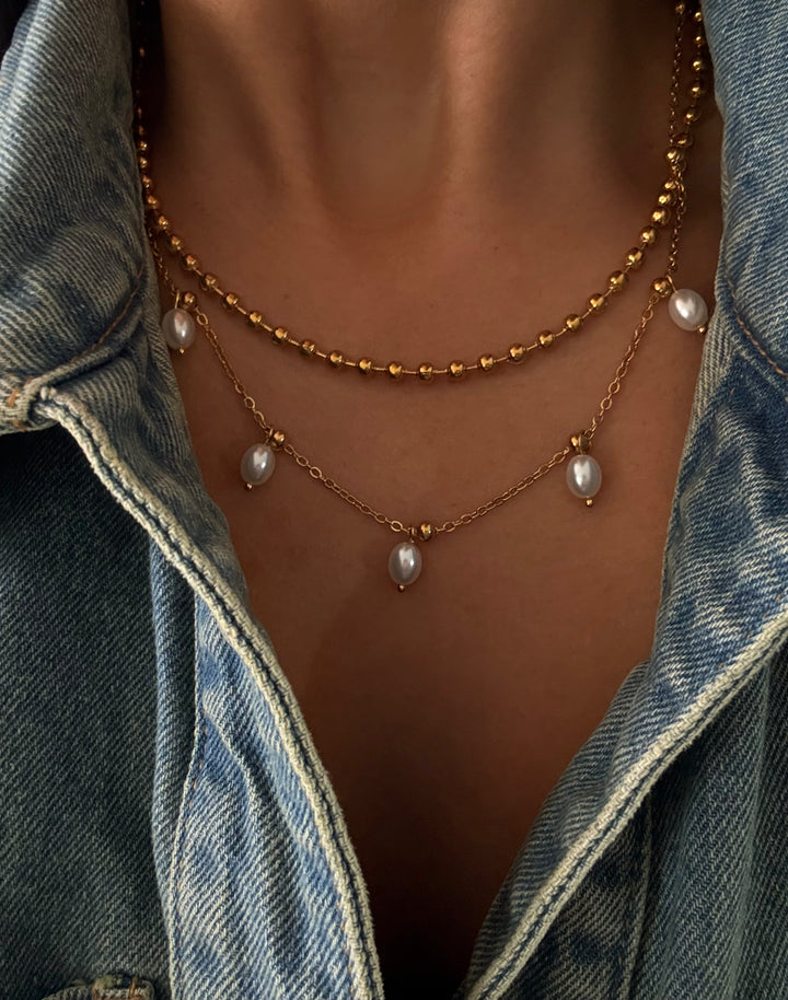 Collares de bolas de cadena Elle
