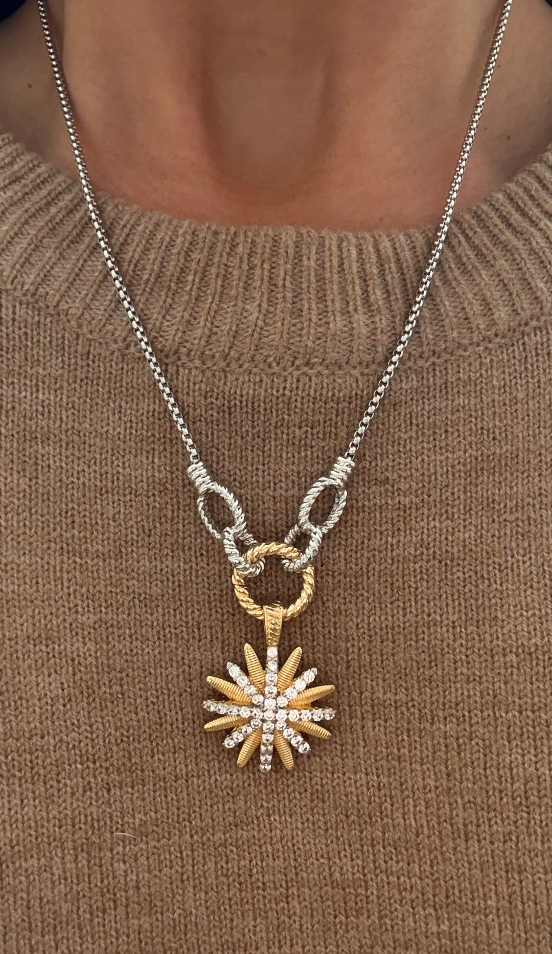 Rose Two Tone Necklaces