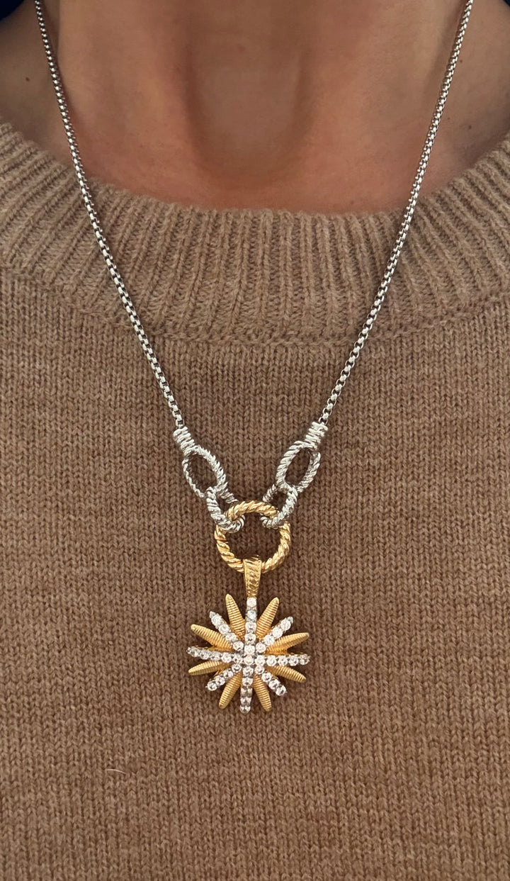 Rose Two Tone Necklaces