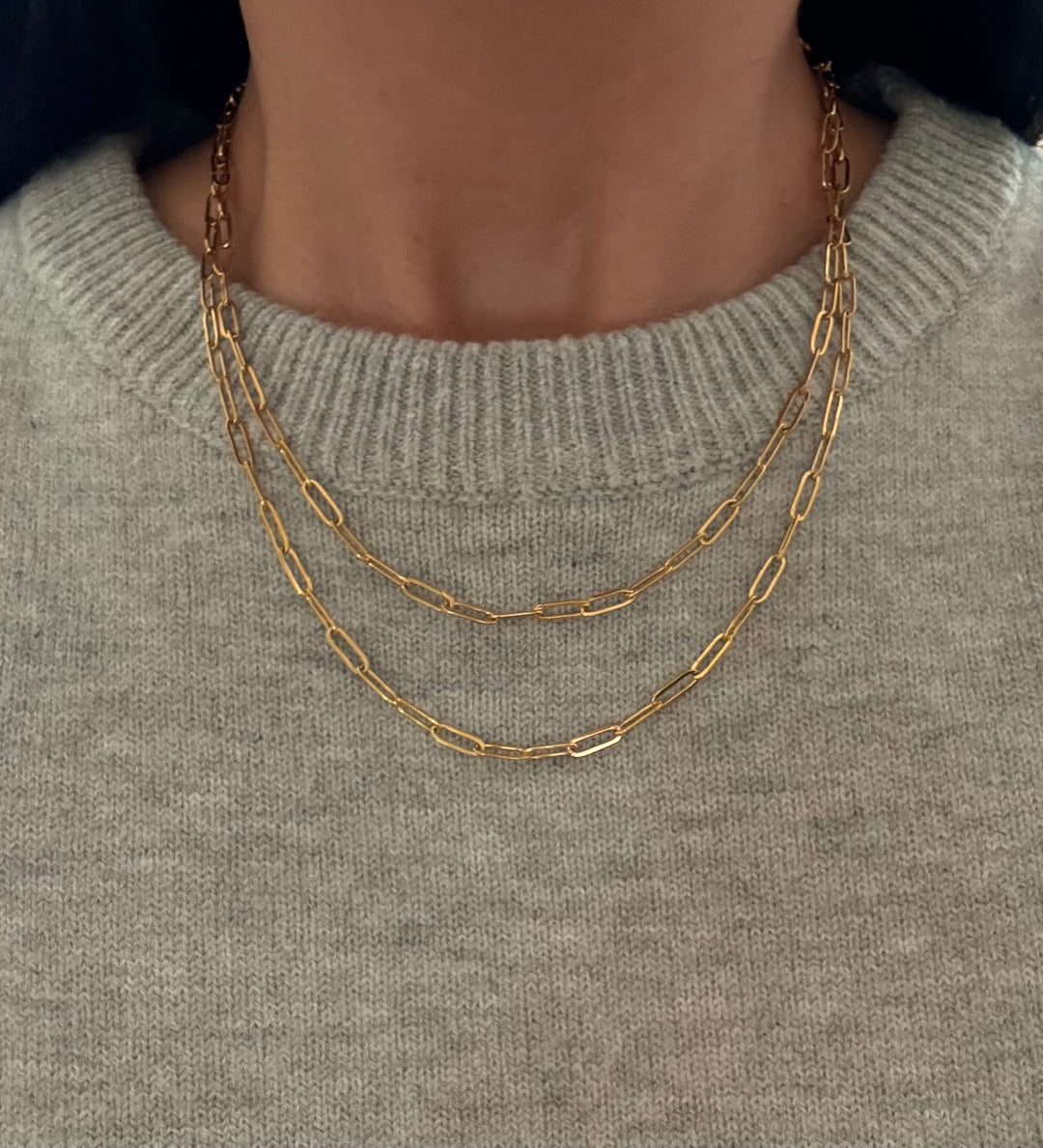 Collares de doble capa de oro Cami