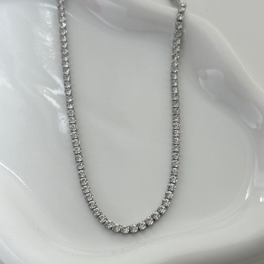 Silver Tennis Necklaces