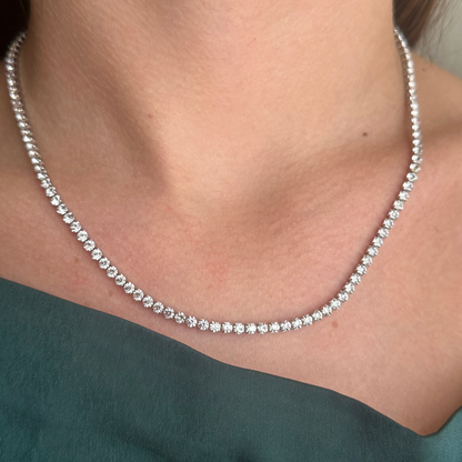 Silver Tennis Necklaces