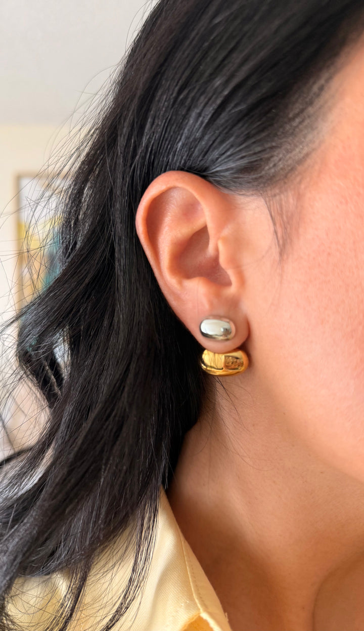 Pendientes Zoe de dos tonos