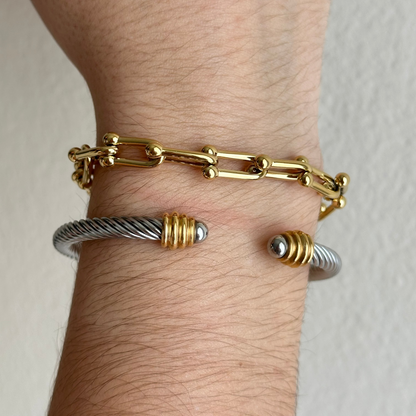 Anton Two Tone Bangle