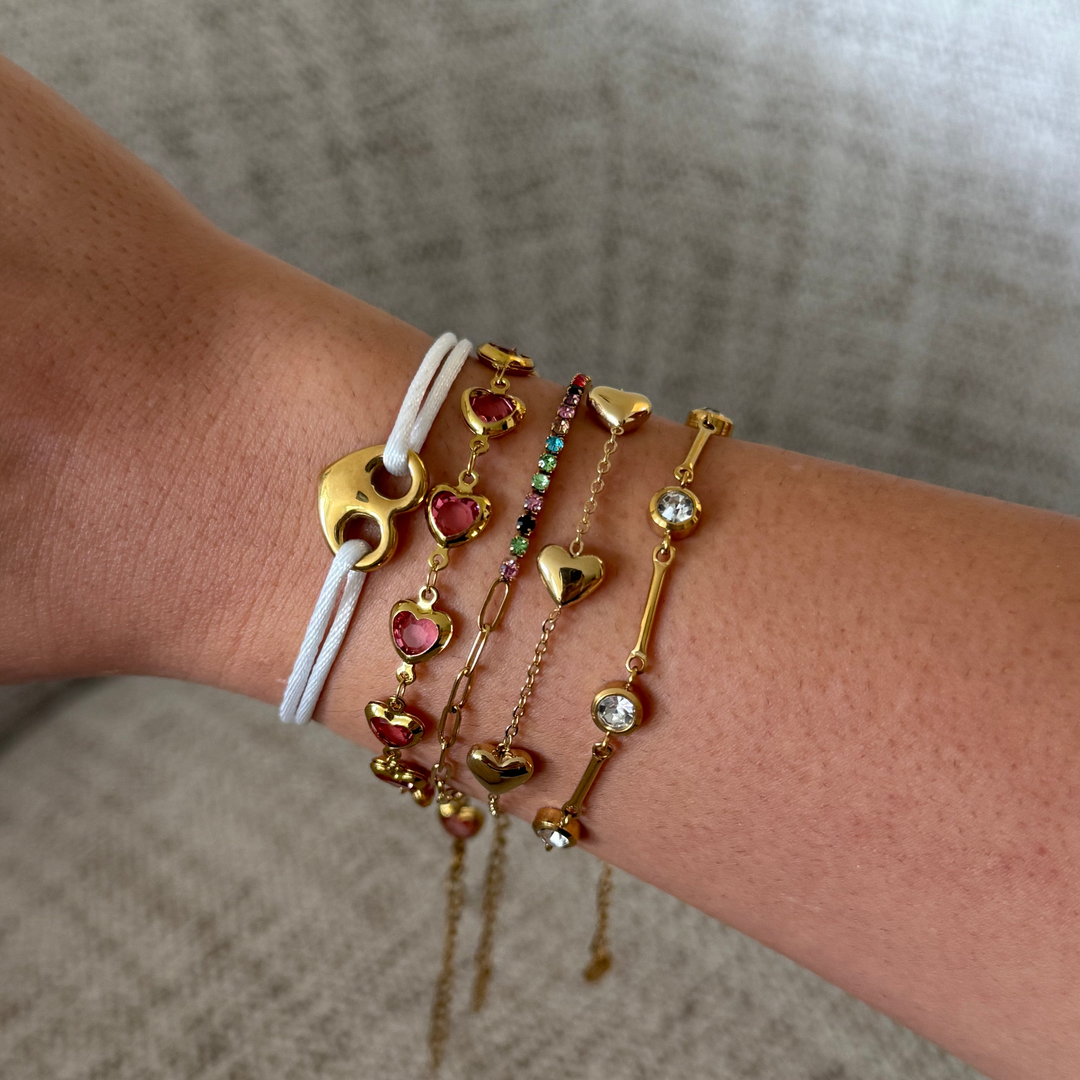 White Heart Bracelet
