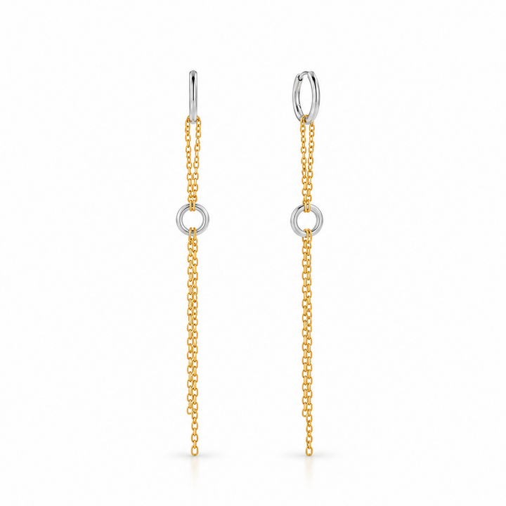 Pendientes con borlas de dos tonos Taylor