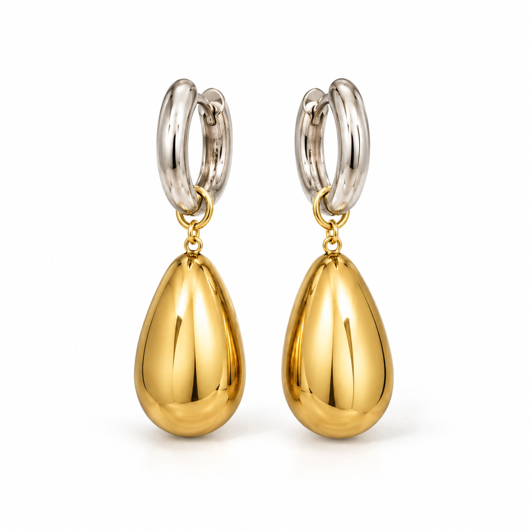 Isabella Silver & Gold Teardrop