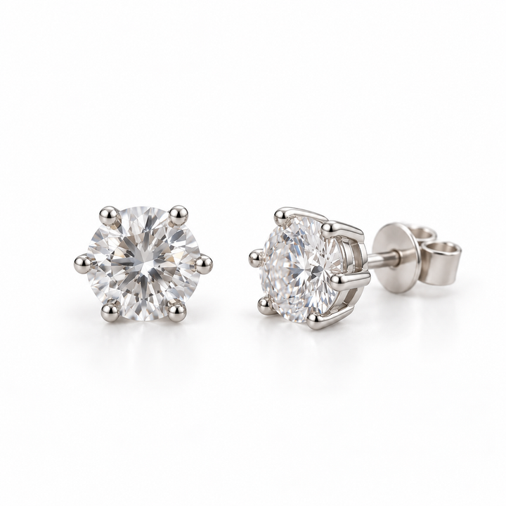 Pendientes de plata con moissanita Aurea