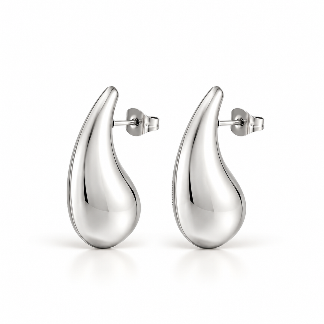 Pendientes medianos de plata Vottega