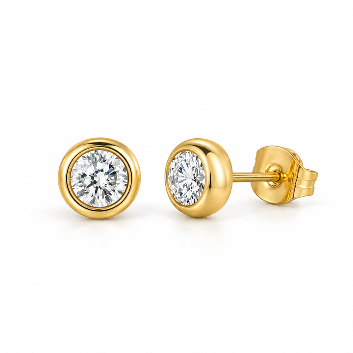Daily Gold Luxe Moissanite Studs