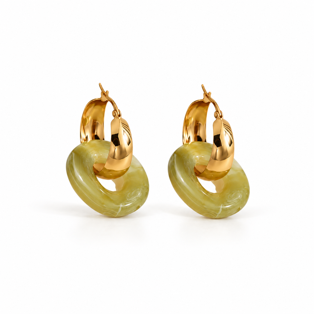 Molly Gold Acrylic Ring Hoops