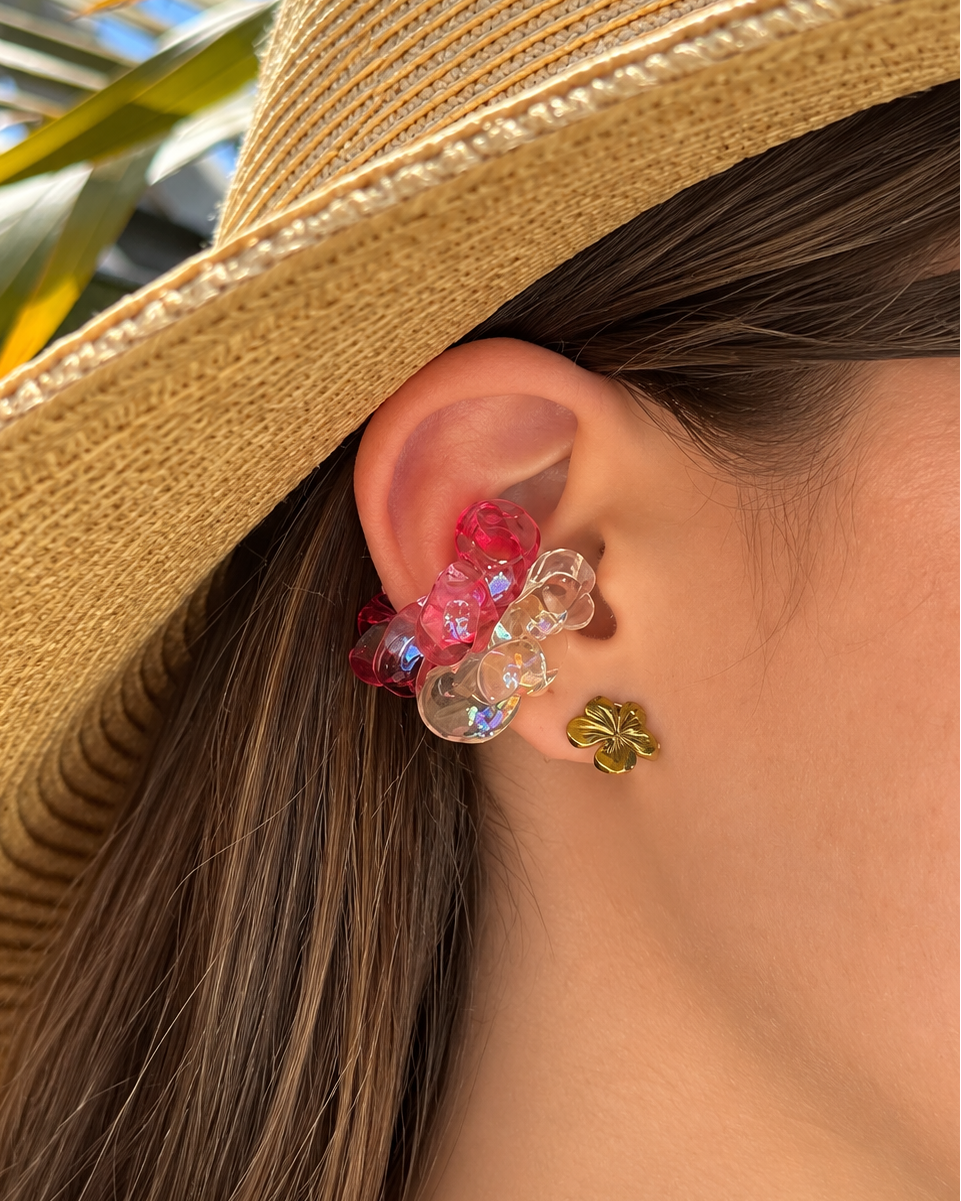Amapola Gold or Silver Flower Studs