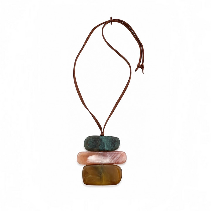 Elena Multicolor Stone Pendant Necklace