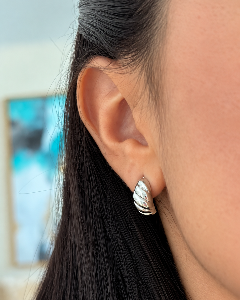 Nana Silver Shrimp Studs