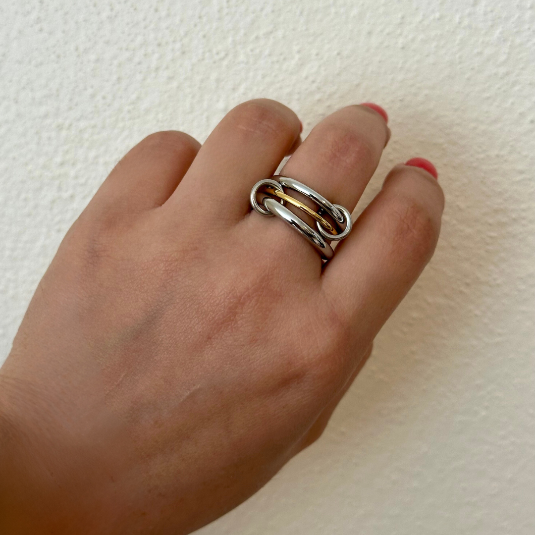 Nelli Statement Two Tone Ring