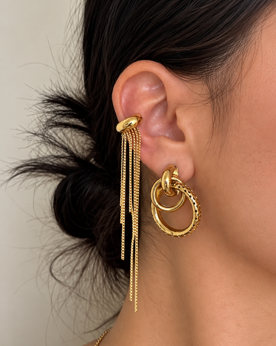 Aitana Gold Ear Cuffs Chains