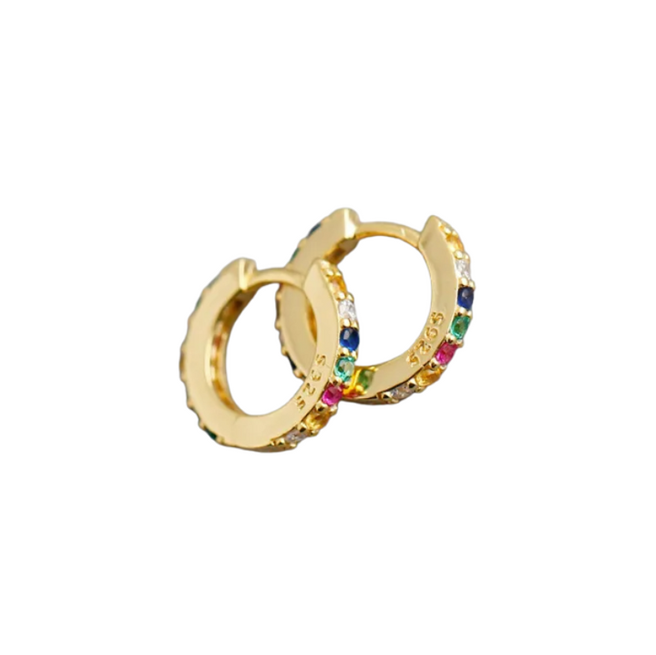 Rainbow Hoop Earrings