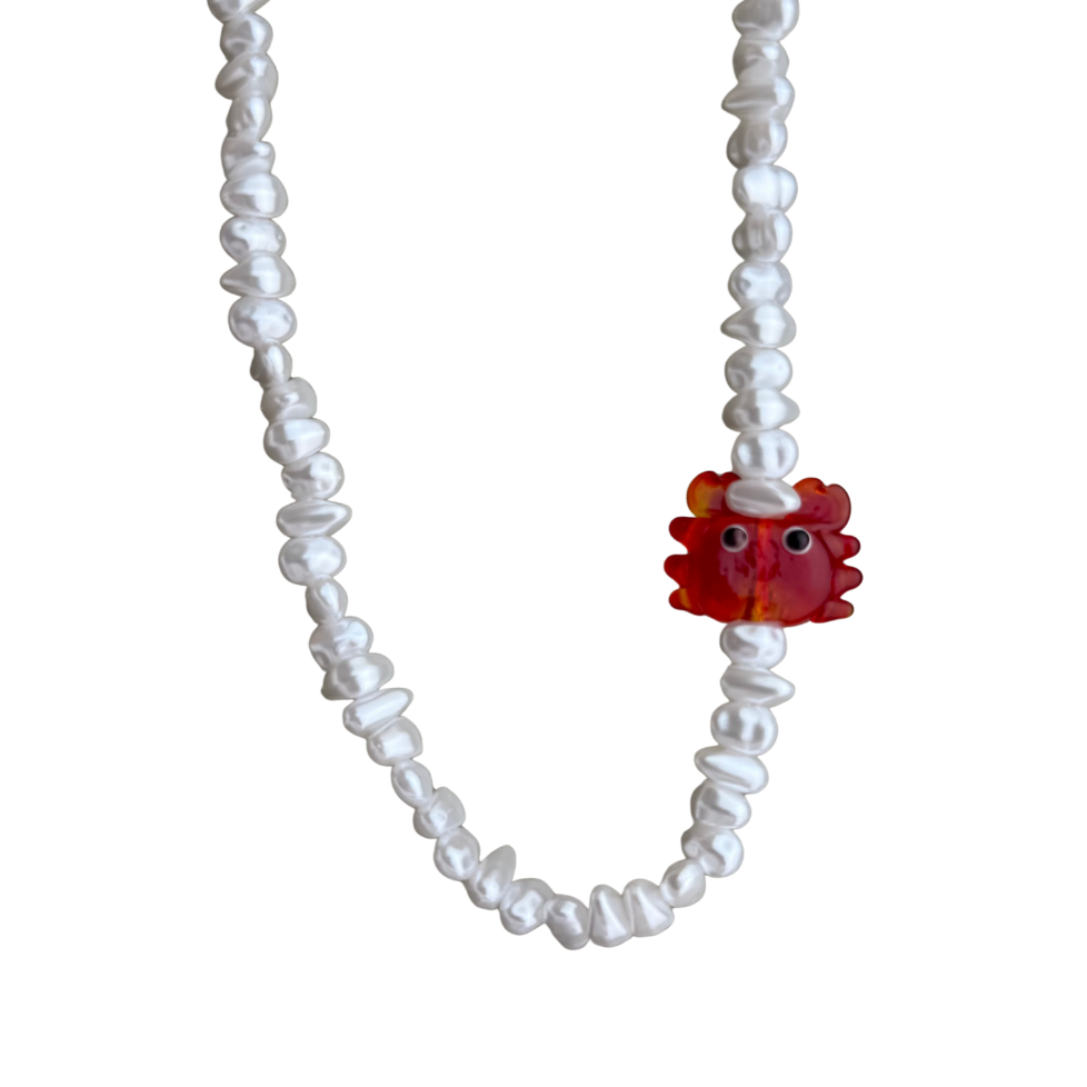 Red Crab Pearl Necklaces